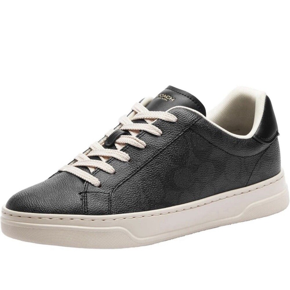 Coach Women's High Line Sneakers in Charcoal and Black. 7.5
